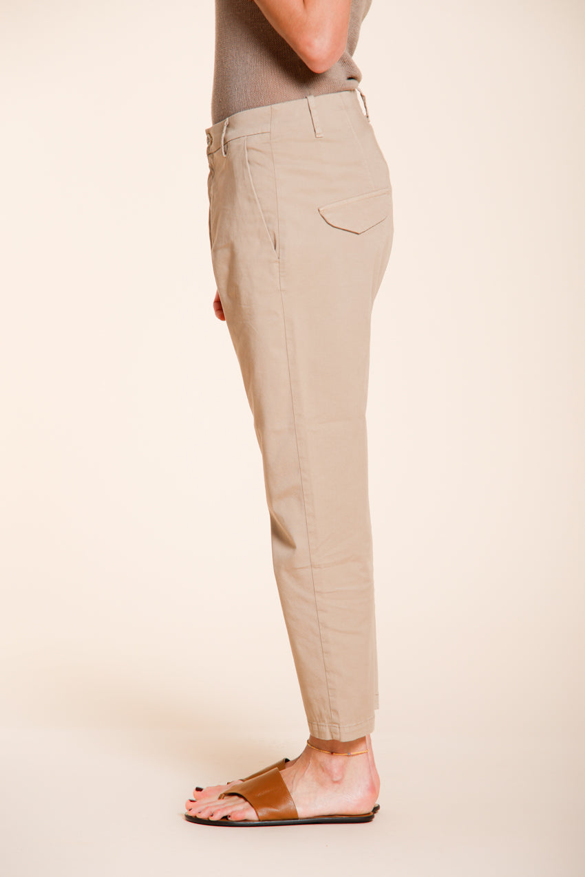 Malibu Jogger pantalone chino donna in gabardina carrot fit