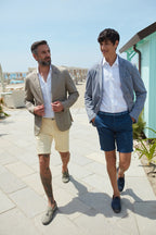 Torino Summer bermuda chino uomo in raso stretch slim fit