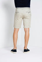 Torino Summer Herren Chino Bermuda aus Stretch-Satin slim fit