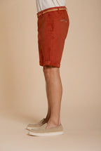 Torino Oxford bermuda chino uomo in twill di lino e cotone slim fit