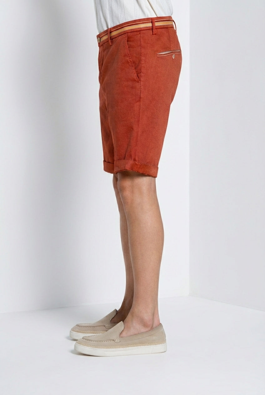 Torino Oxford Bermuda Chino Herren aus Leinen- und Baumwolltwill slim fit