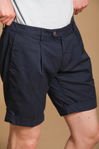 New York Time 1 Pinces bermuda chino uomo in cotone pima regular fit