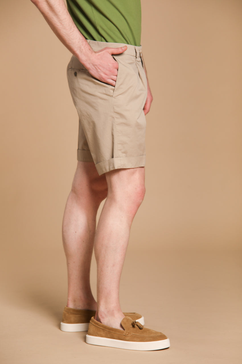 New York Time 1 Pinces bermuda chino uomo in cotone pima regular fit