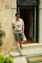 New York 2 Pinces bermuda chino uomo in twill stretch regular fit