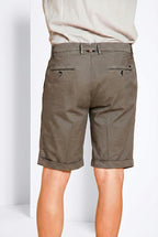 New York 2 Pinces bermuda chino uomo in twill stretch regular fit