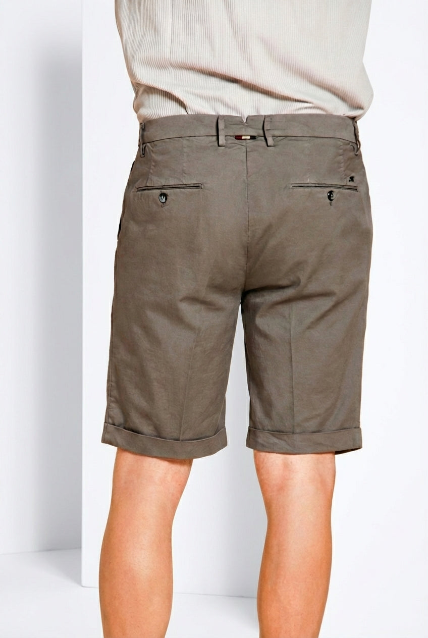 New York 2 Pinces bermuda chino uomo in twill stretch regular fit