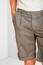 New York 2 Pinces bermuda chino uomo in twill stretch regular fit