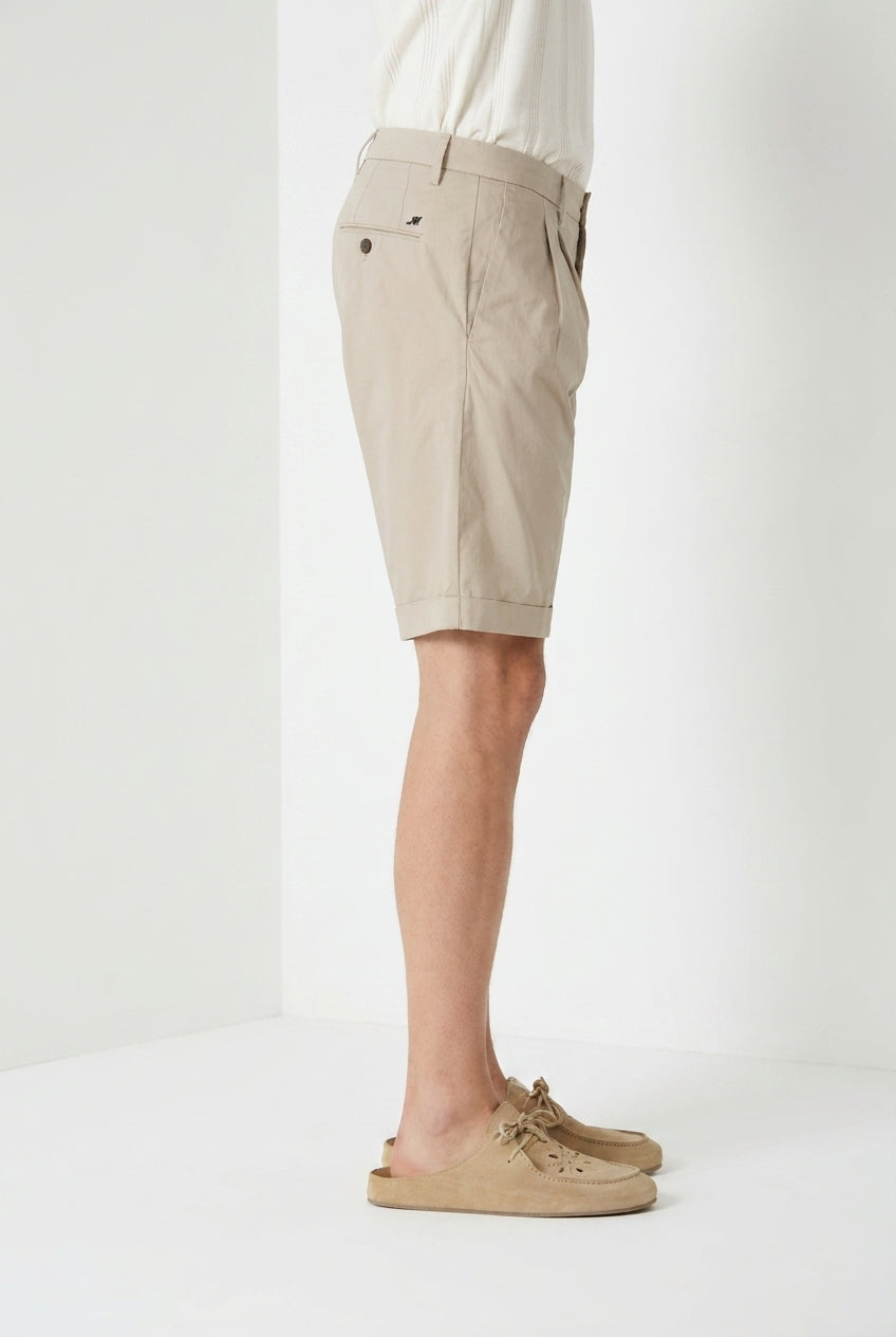 New York 2 Pinces Bermuda Chino Herren aus Stretch-Twill regular fit