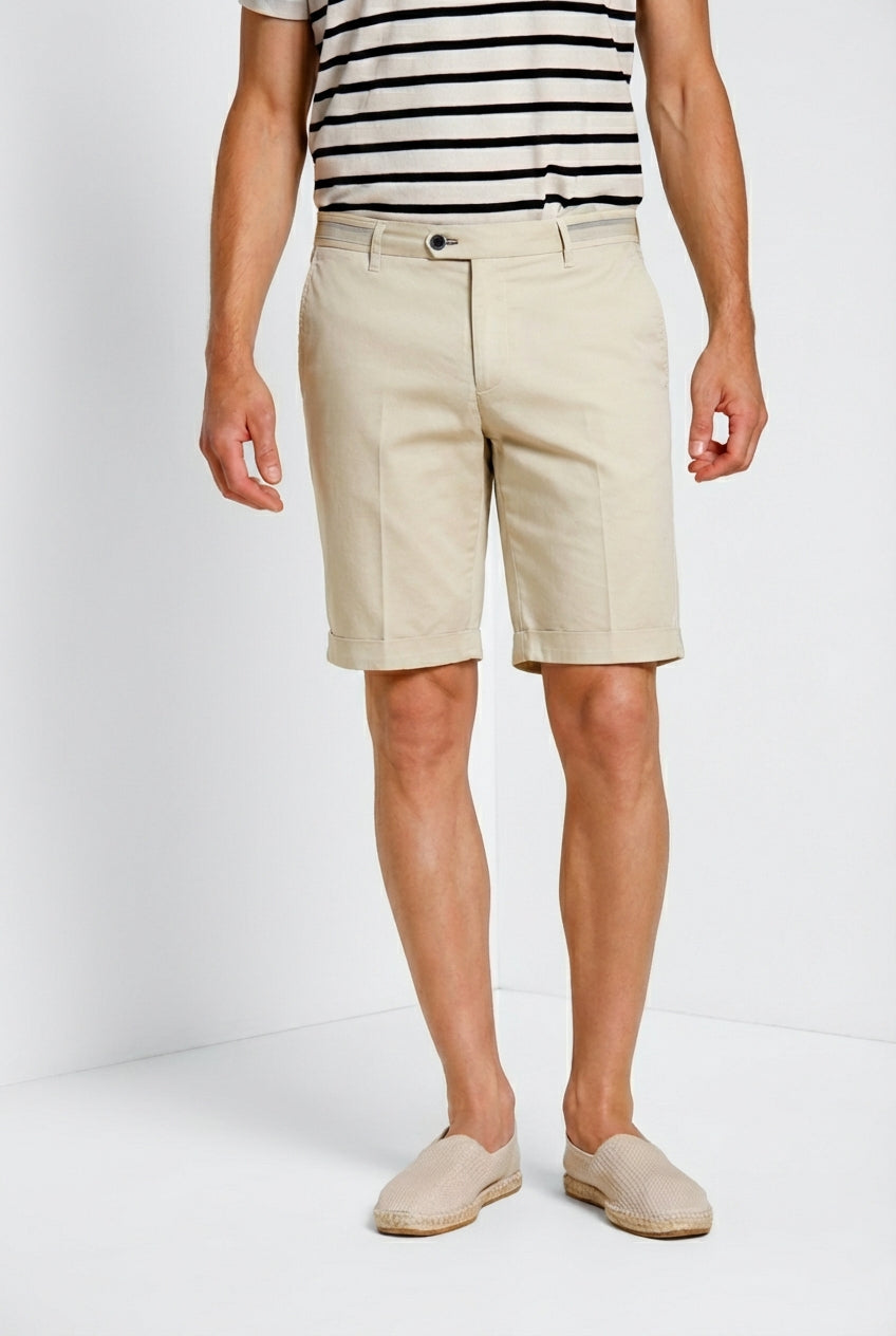 Torino City bermuda chino uomo in gabardina stretch regular fit