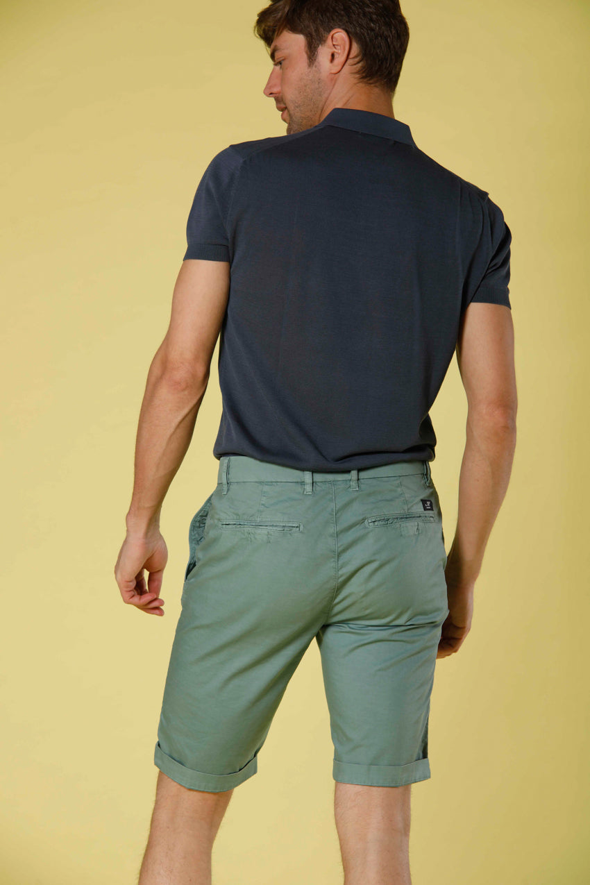 Bild 3 von Herren Chino Bermuda Shorts aus mintgrün  Gabardine Stretch Gabardine Modell London von Mason's