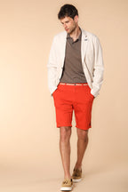 London Summer bermuda chino uomo in raso stretch regular fit