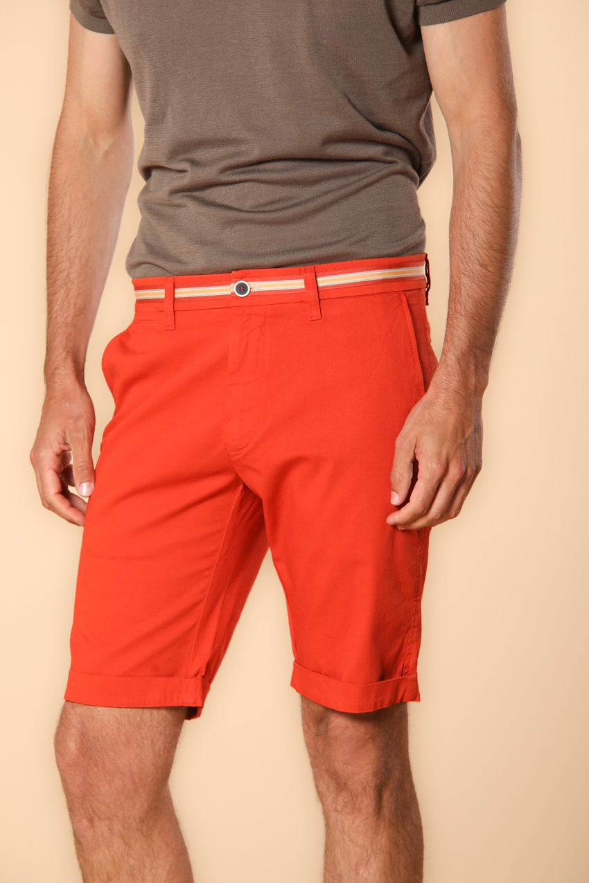 London Summer bermuda chino uomo in raso stretch regular fit