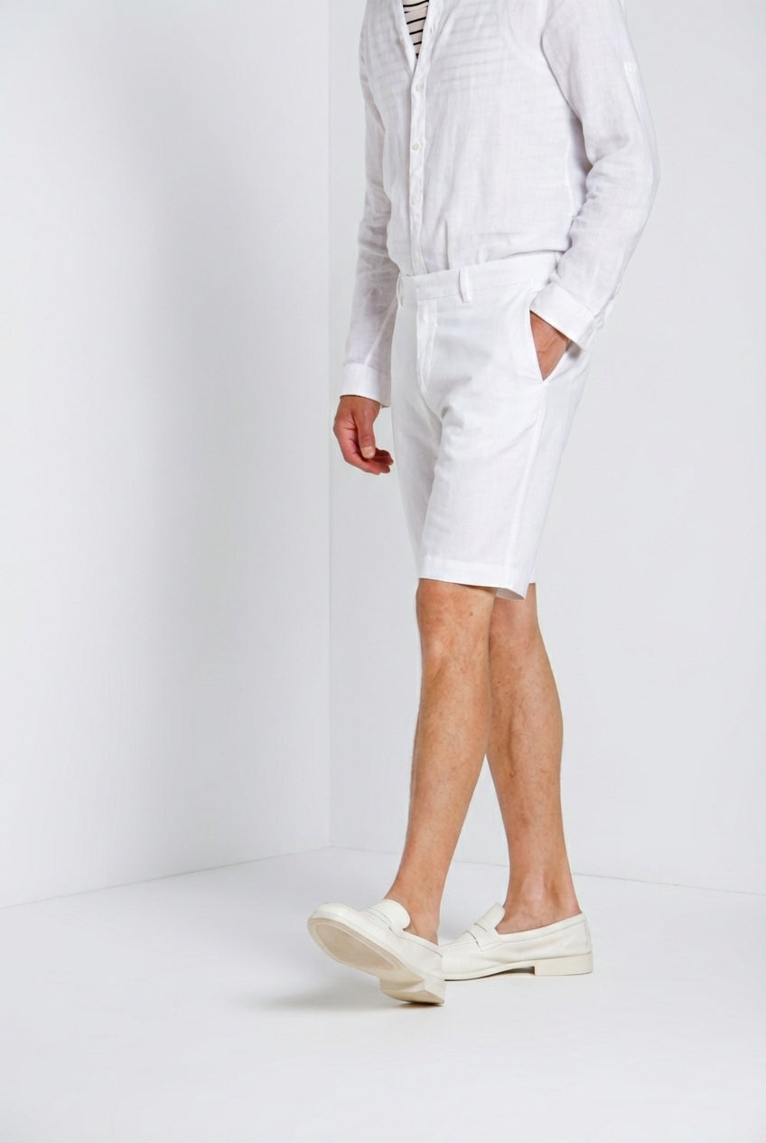 London bermuda chino uomo in gabardina stretch regular fit ①