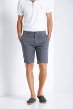 London bermuda chino uomo in gabardina stretch regular fit ①