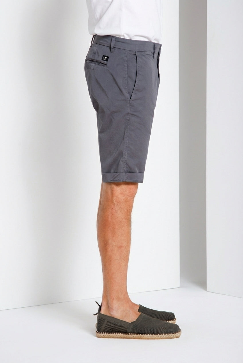 London bermuda chino uomo in gabardina stretch regular fit ①