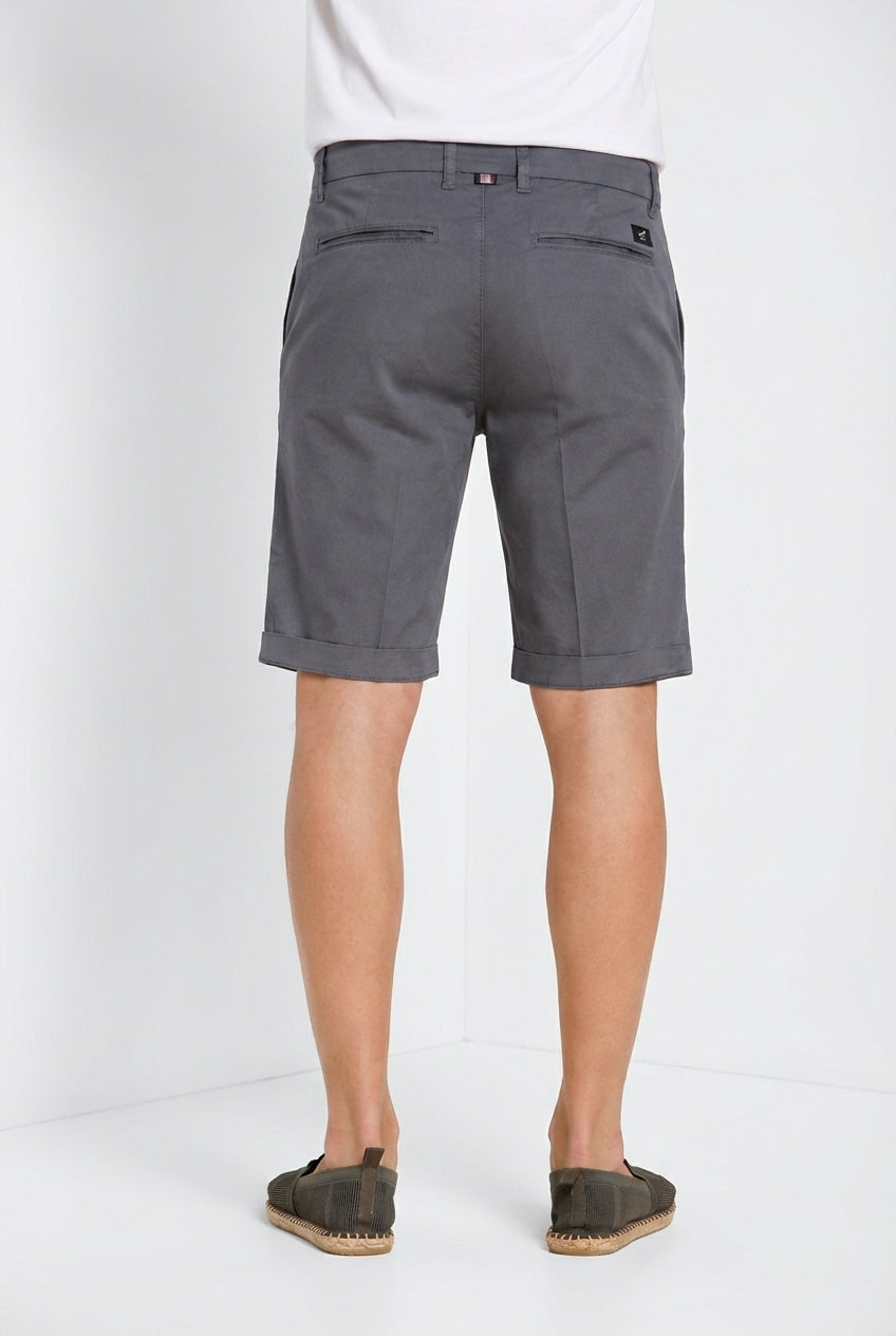 London bermuda chino uomo in gabardina stretch regular fit ①