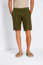 London bermuda chino uomo in gabardina stretch regular fit ①