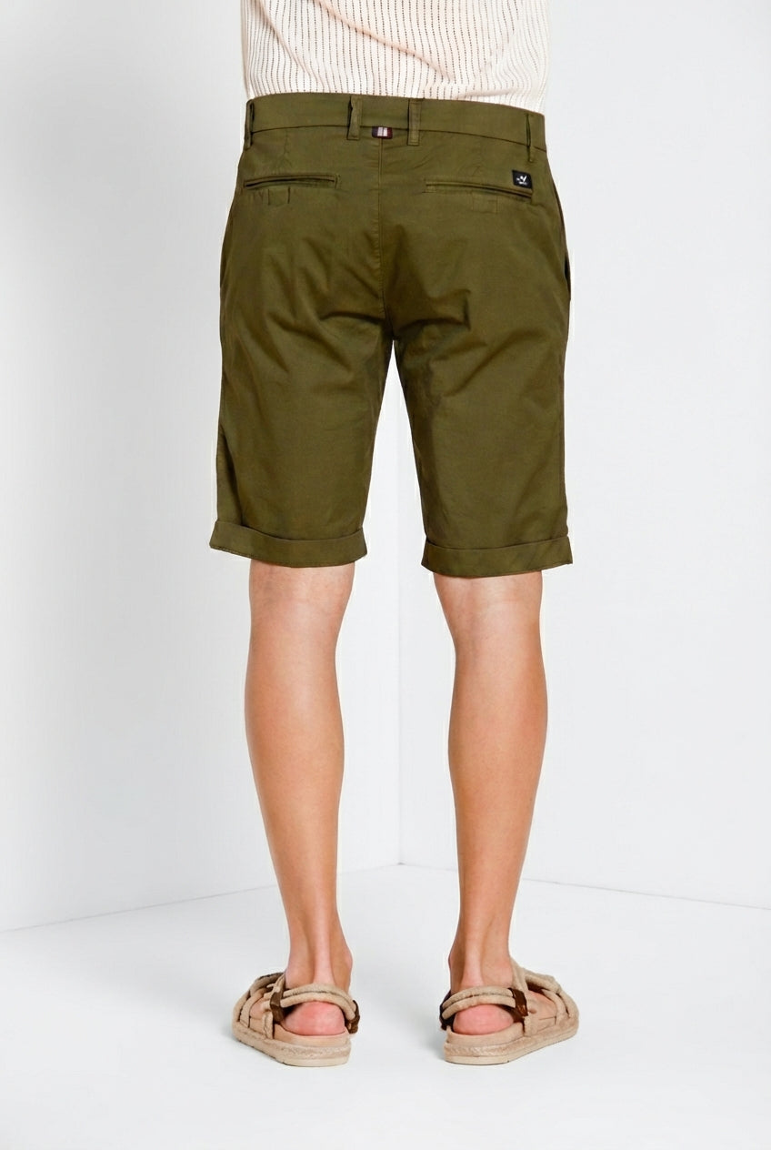 London bermuda chino uomo in gabardina stretch regular fit ①