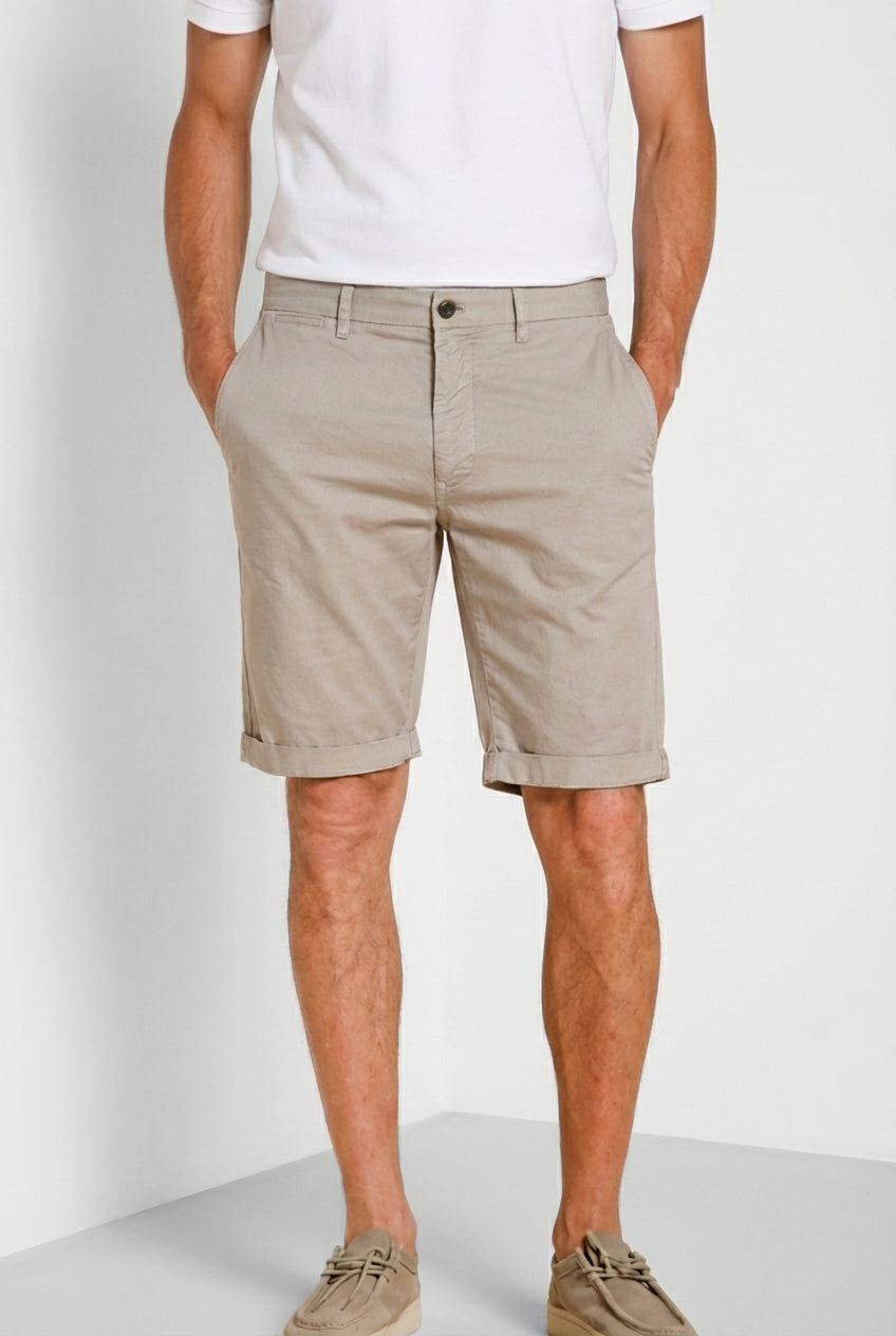 London bermuda chino uomo in gabardina stretch regular fit ①