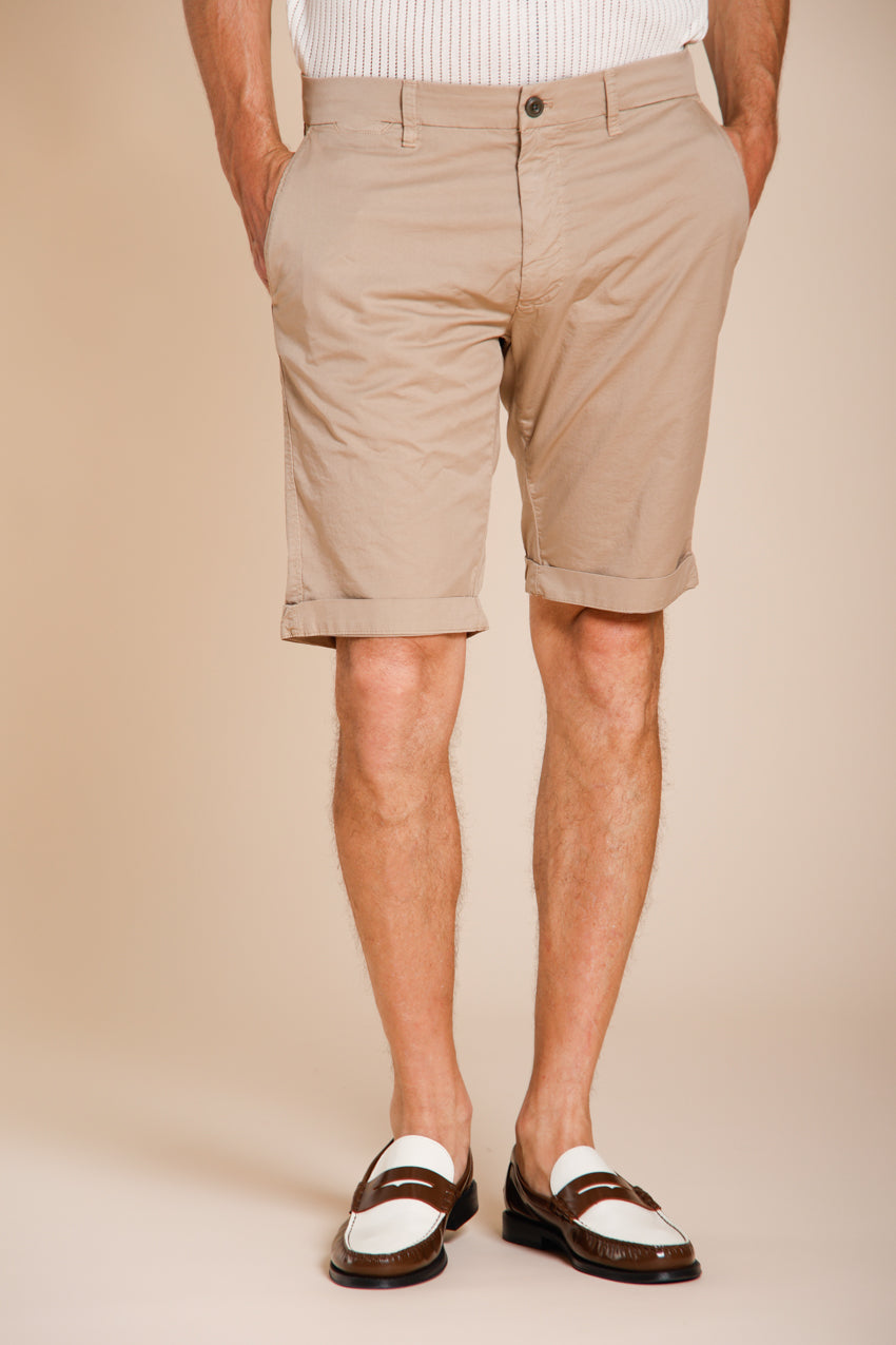 London bermuda chino uomo in gabardina stretch regular fit ①