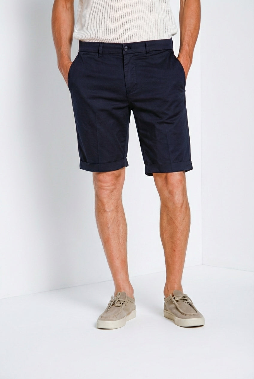 London bermuda chino uomo in gabardina stretch regular fit ①