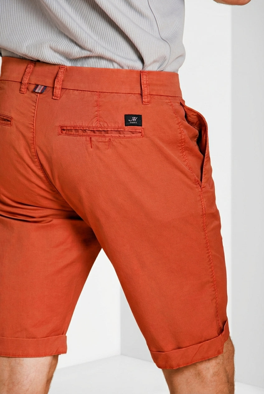 London bermuda chino uomo in gabardina stretch regular fit ①