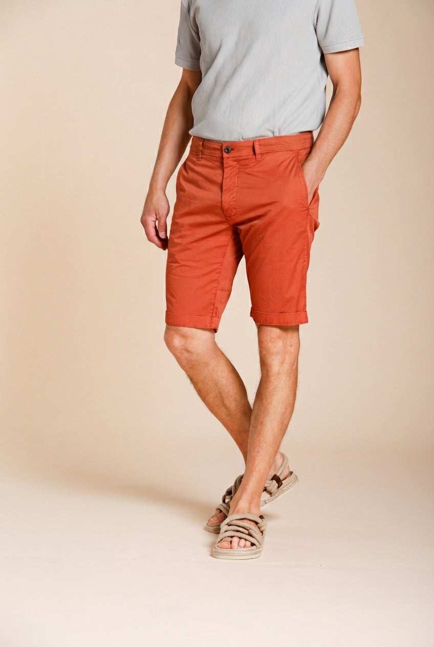 London bermuda chino uomo in gabardina stretch regular fit ①