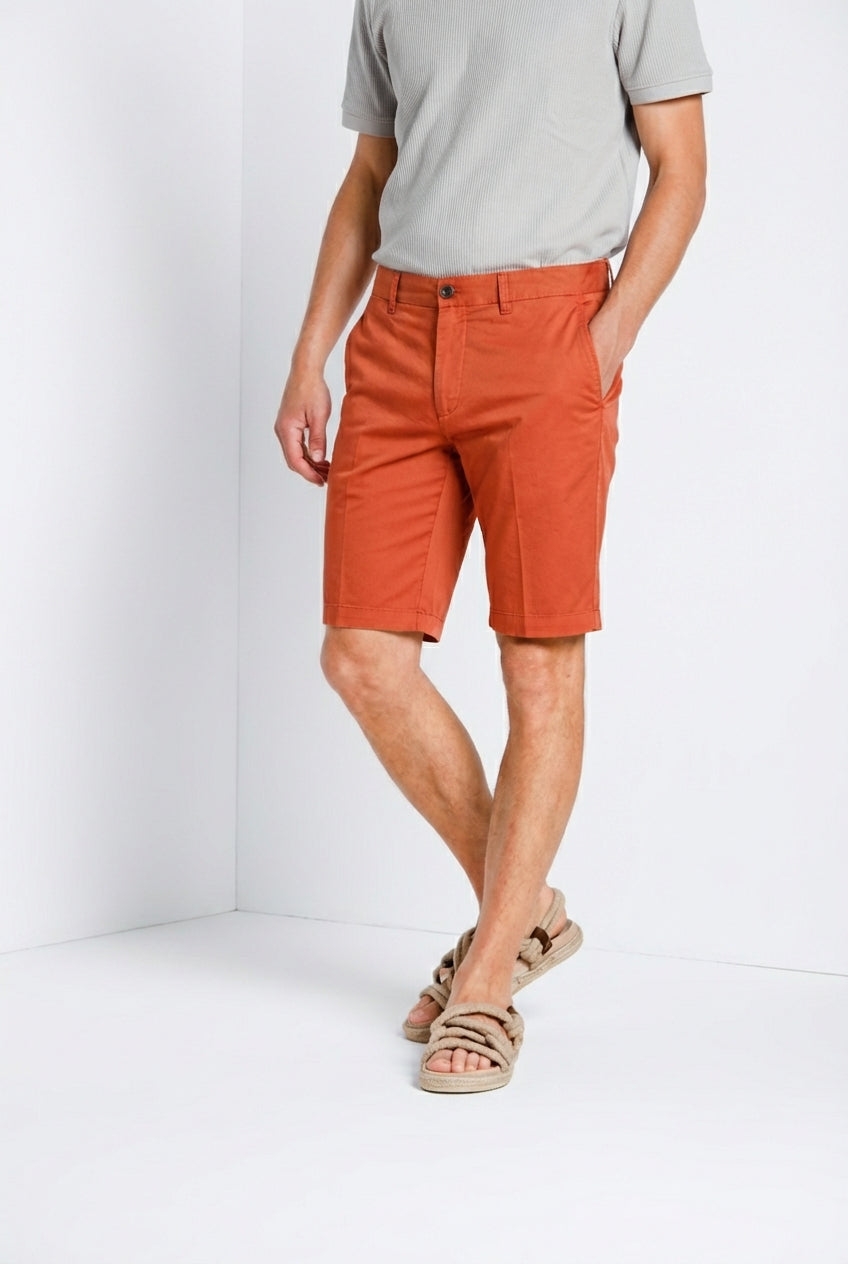 London bermuda chino uomo in gabardina stretch regular fit ①