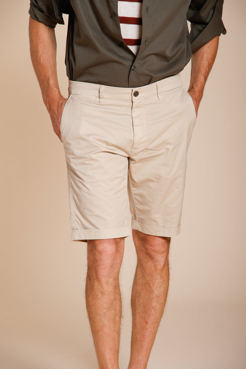 London bermuda chino uomo in gabardina stretch regular fit ①