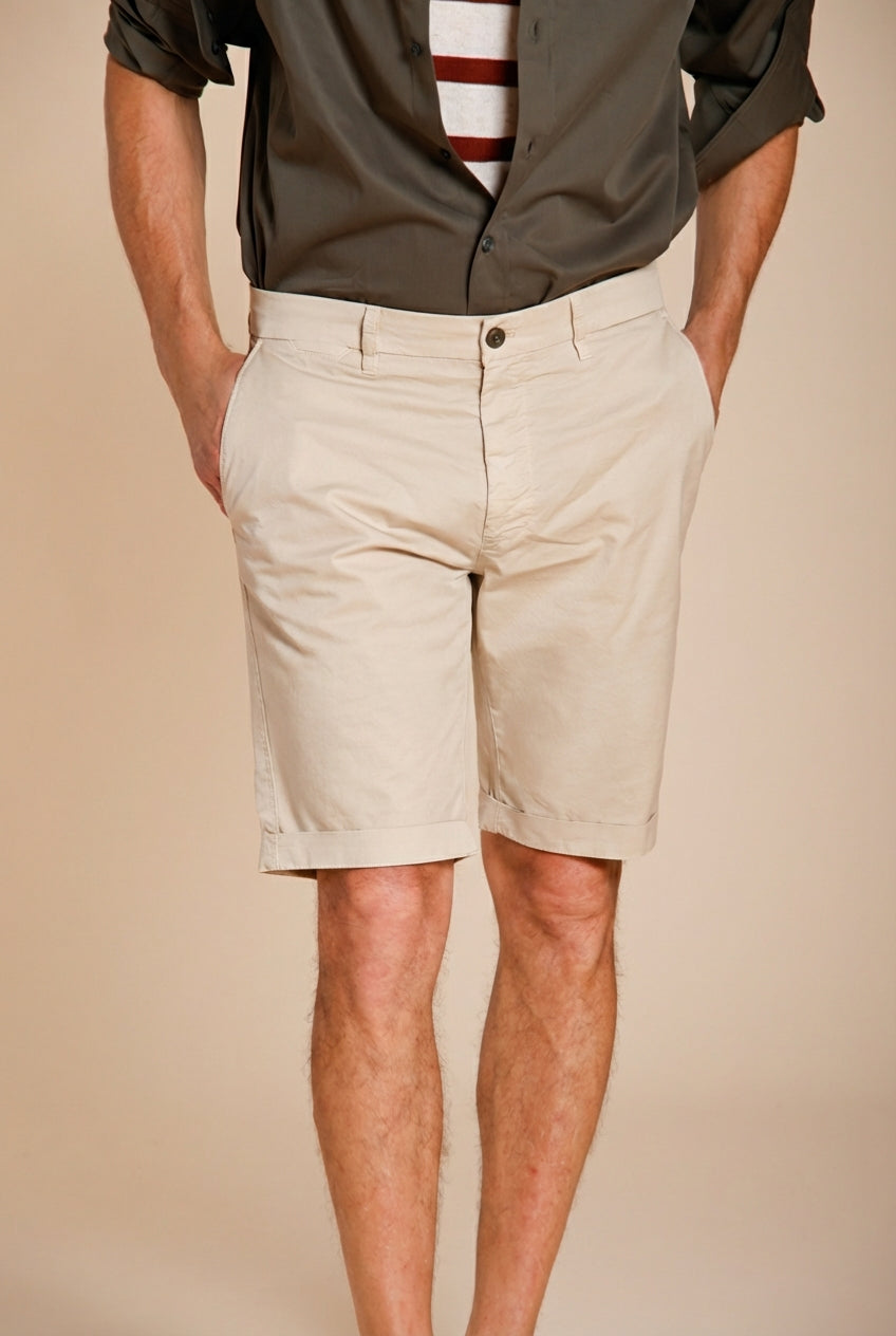 London bermuda chino uomo in gabardina stretch regular fit ①