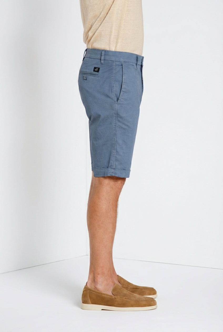 London bermuda chino uomo in gabardina stretch regular fit ①