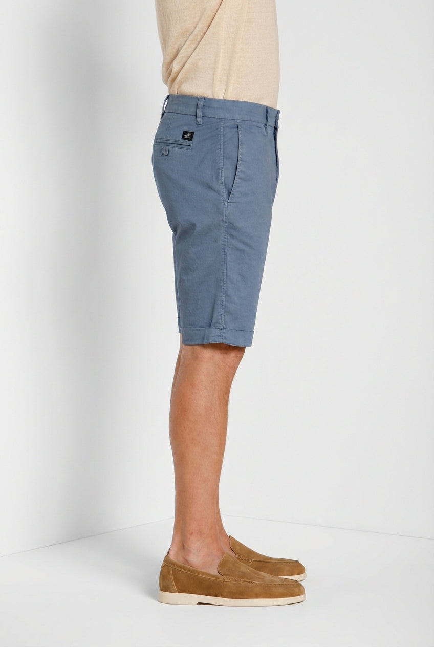 London bermuda chino uomo in gabardina stretch regular fit ①