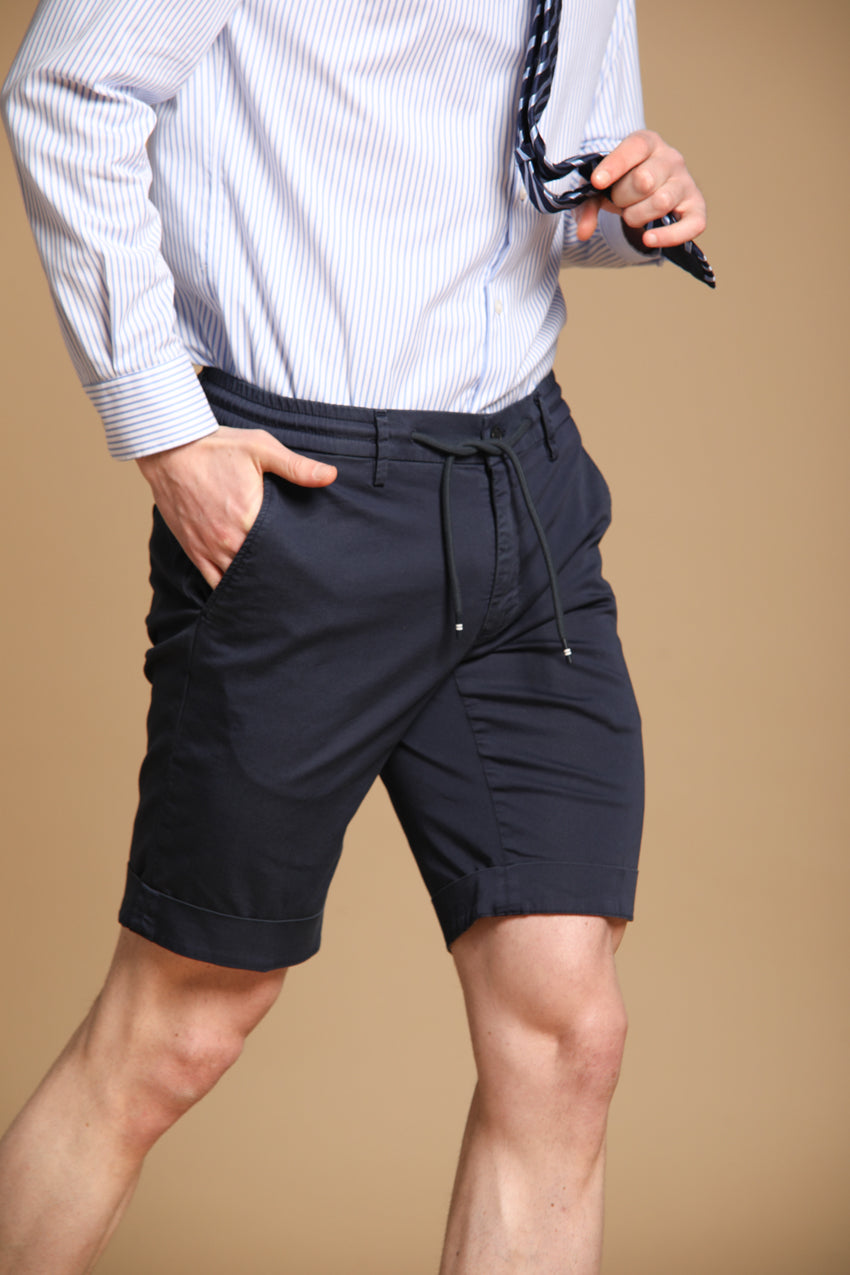 Milano Jogger Travel bermuda chino jogger uomo in raso tecnico travel stretch slim fit