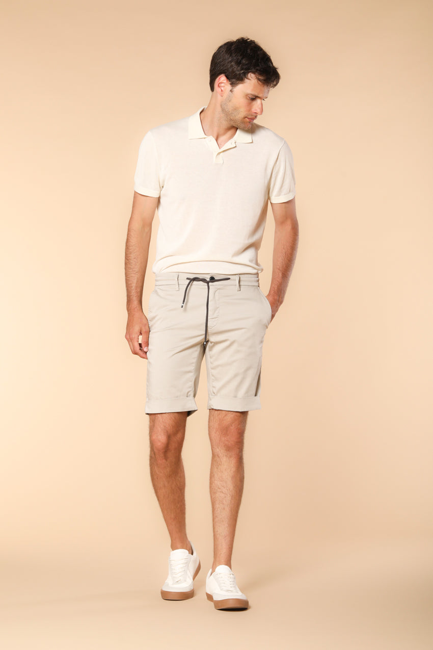 Milano Jogger Travel bermuda chino jogger uomo in raso tecnico travel stretch slim fit