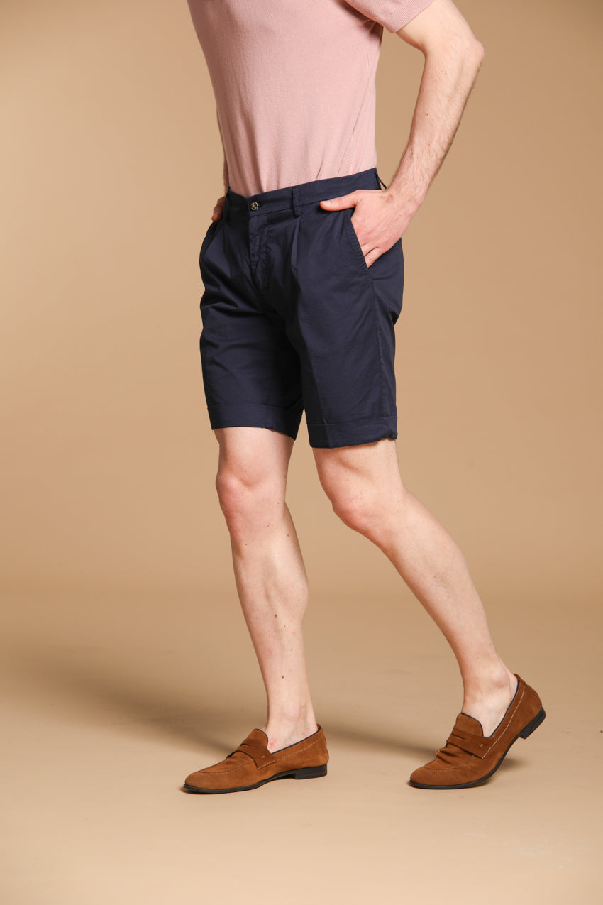 New York 1 Pinces City String bermuda chino uomo in cotone pima regular fit