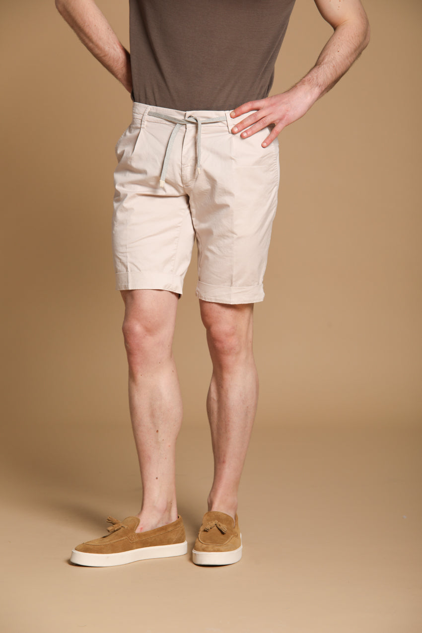 New York 1 Pinces City String bermuda chino uomo in cotone pima regular fit