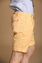 New York 1 Pinces City String bermuda chino uomo in cotone pima regular fit