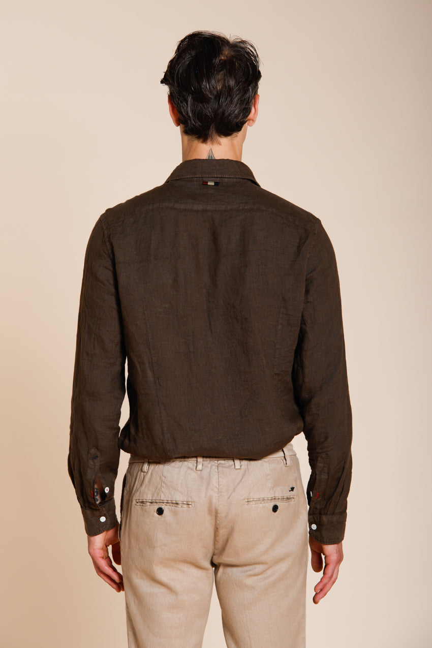 Torino camicia uomo in tela lino ①