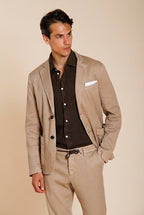 Torino camicia uomo in tela lino ①