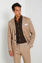 Torino camicia uomo in tela lino ①