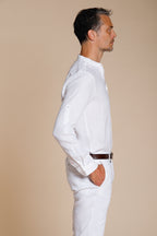 Porto camicia uomo in tela lino ①