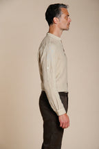 Porto camicia uomo in tela lino ①