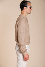 Porto camicia uomo in tela lino ①