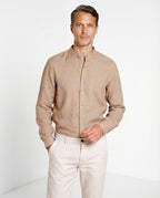 Porto camicia uomo in tela lino ①