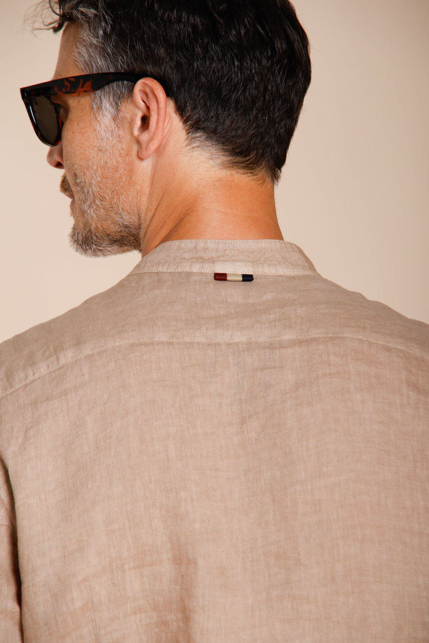 Porto camicia uomo in tela lino ①