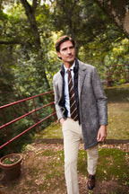 Los Angeles Herrenmantel aus Wolltuch mit Glencheck-Muster