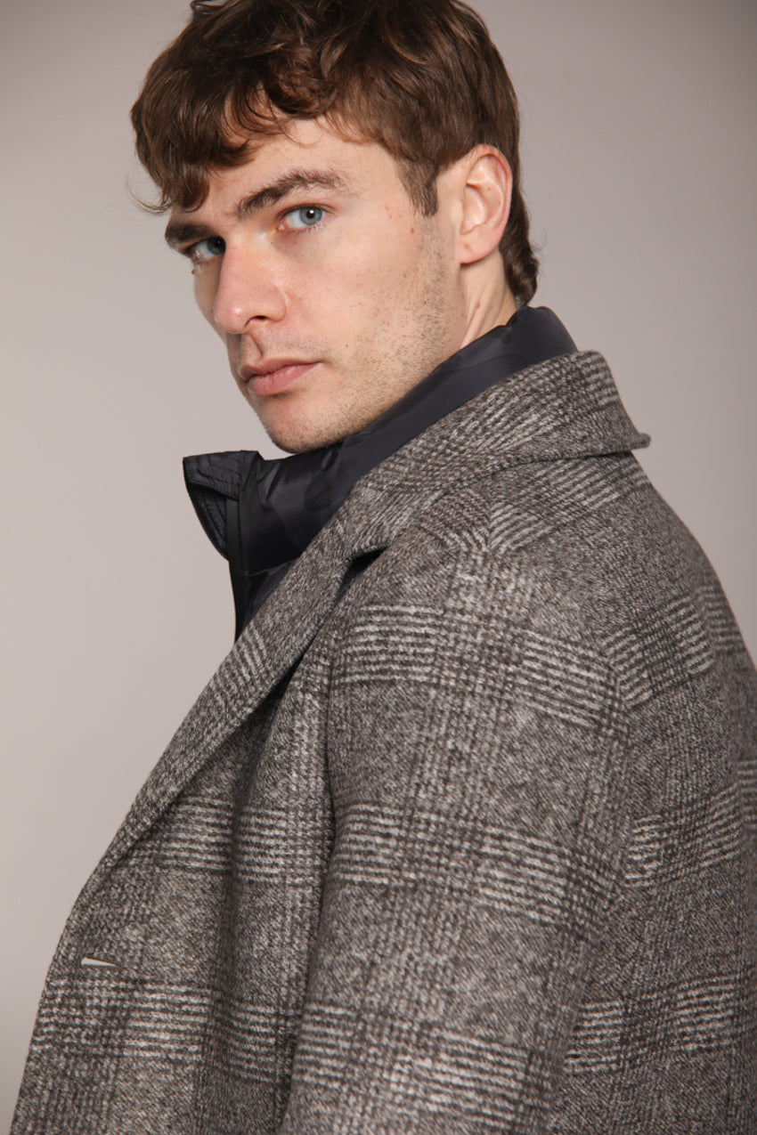 Foto 4 Los Angeles cappotto uomo in panno di lana stampa galles