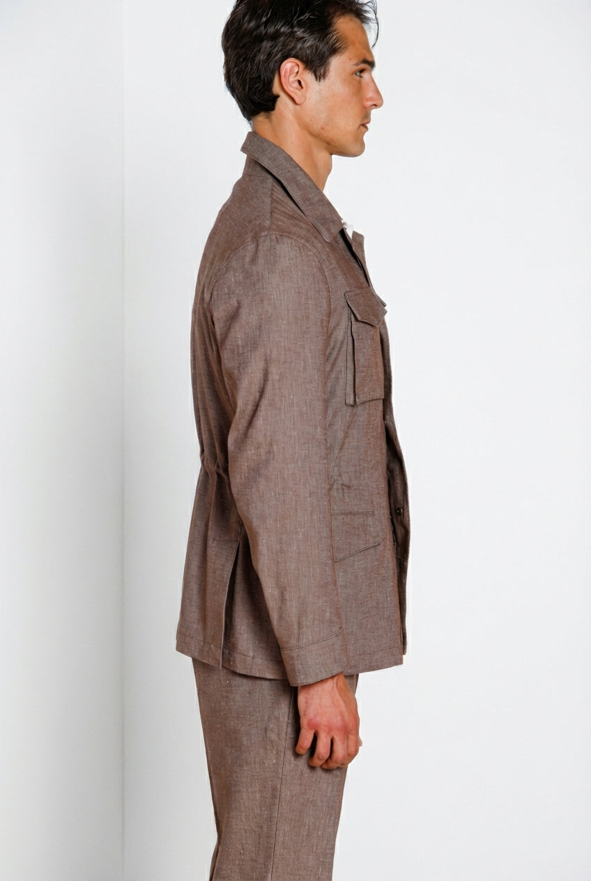 Field Jacket Jacke Herren aus Denim Diagonalbindung