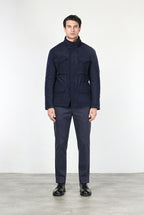 Field Jacket M74 Herren aus Tuchstoff mit Strickoptik, Prince-of-Wales-Muster