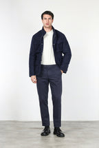 Field Jacket M74 Herren aus Tuchstoff mit Strickoptik, Prince-of-Wales-Muster